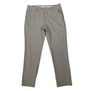 Ballin Performance Golf Pants 34 Stone‎ Gray Stretch Lightweight Travel Casual